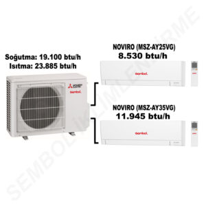 Mitsubishi Electric Noviro Multi Split Klima (8.530 btu/h + 11.945 btu/h)