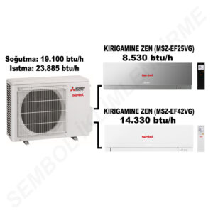 Mitsubishi Electric Kırıgamıne Zen Multi Split Klima (8.530 btu/h + 14.330 btu/h)