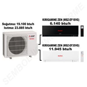 Mitsubishi Electric Kırıgamıne Zen Multi Split Klima (6.140 btu/h + 11.945 btu/h)