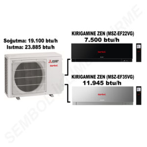 Mitsubishi Electric Kırıgamıne Zen Multi Split Klima (7.500 btu/h + 11.945 btu/h)