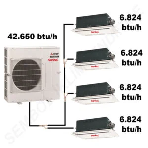 Mitsubishi Electric 2 Yöne Üflemeli Kaset Tipi