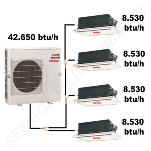 Mitsubishi Electric 2 Yöne Üflemeli Kaset Tipi